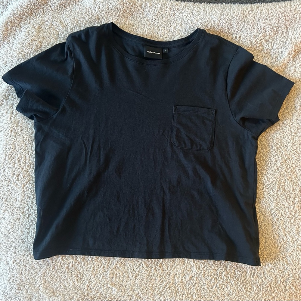 Richer Poorer Women’s Pima Boxy Crop Tee - Blue Nights Size Medium